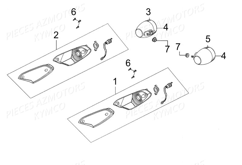 Clignotants Mmc KYMCO Pièces AGILITY 125 4T EUROII (KN25SA/KN25SB)