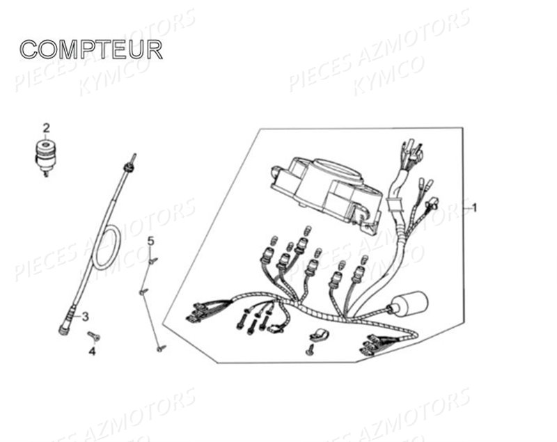Compteur KYMCO Pièces AGILITY 125 4T EUROII (KN25SA/KN25SB)