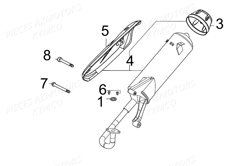ECHAPPEMENT_MMC_EURO_3 KYMCO Pièces AGILITY 125 4T EURO II (KN25SA/KN25SB)