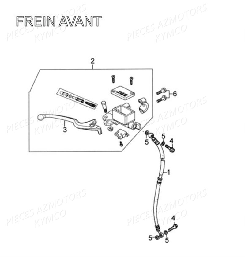 Frein Avant KYMCO Pièces AGILITY 125 4T EUROII (KN25SA/KN25SB)