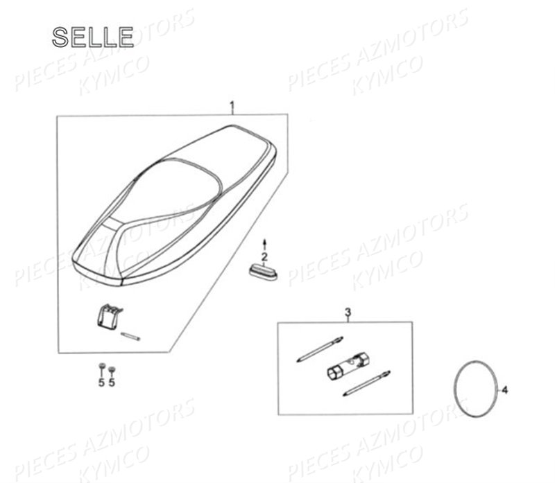 SELLE LONGUE KYMCO AGILITY 125 4T