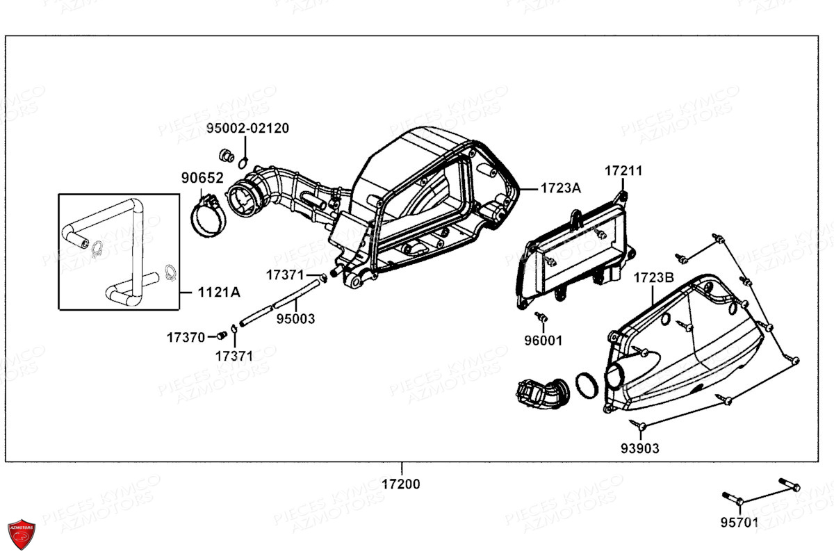 Boite A Air KYMCO Pièces AGILITY 125I CARRY CBS E5 (KN25VC)