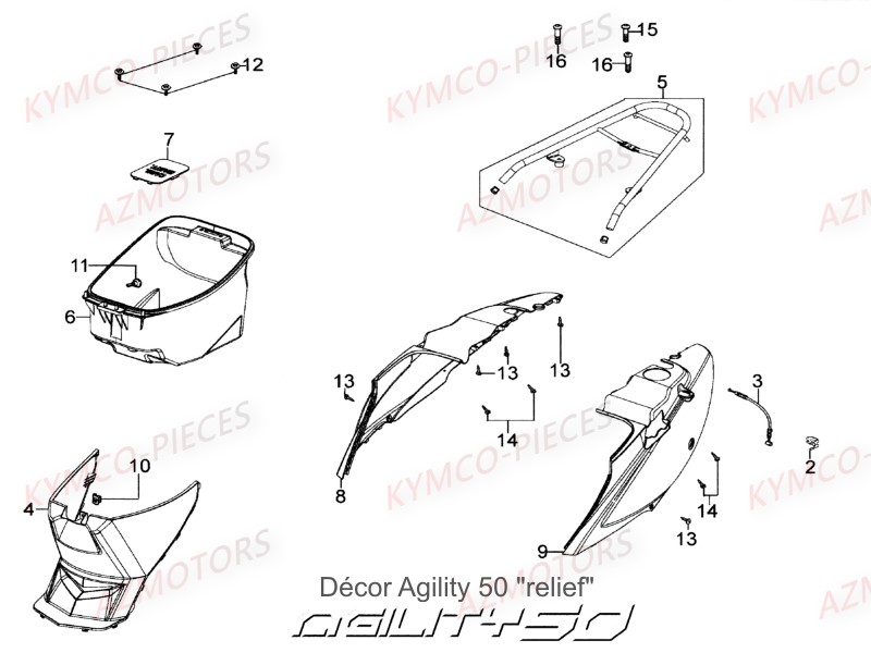 Carenages Arrieres Couleur Unique AZMOTORS 