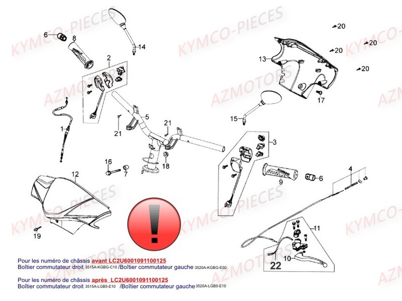 Guidon Retroviseurs AZMOTORS 