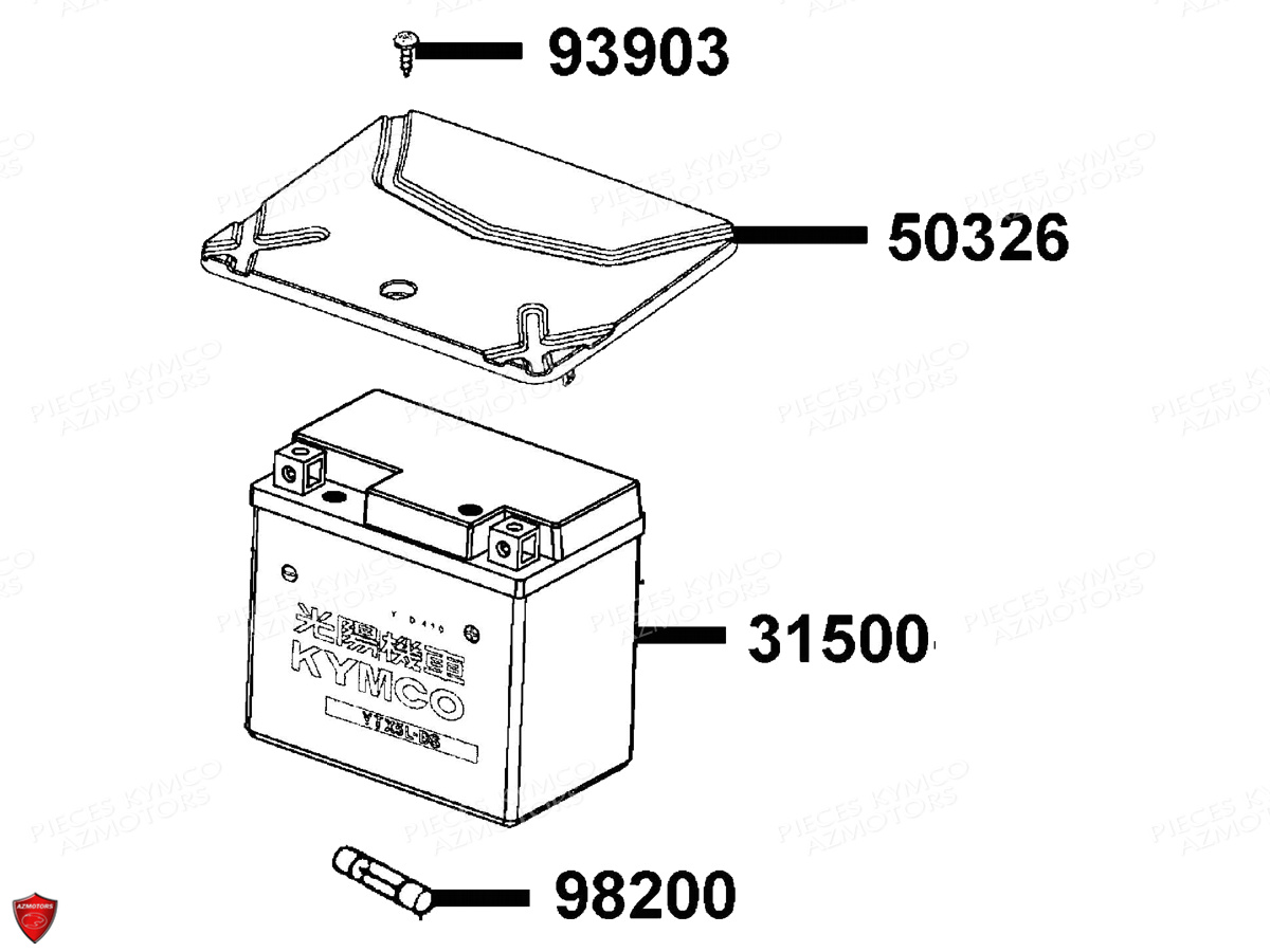 BATTERIE KYMCO AGILITY 50 12 E2