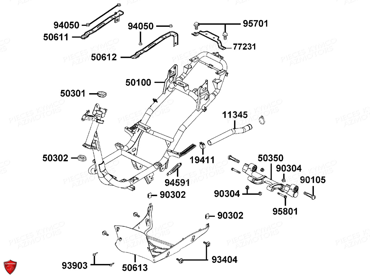 CHASSIS pour AGILITY 50 12 E2