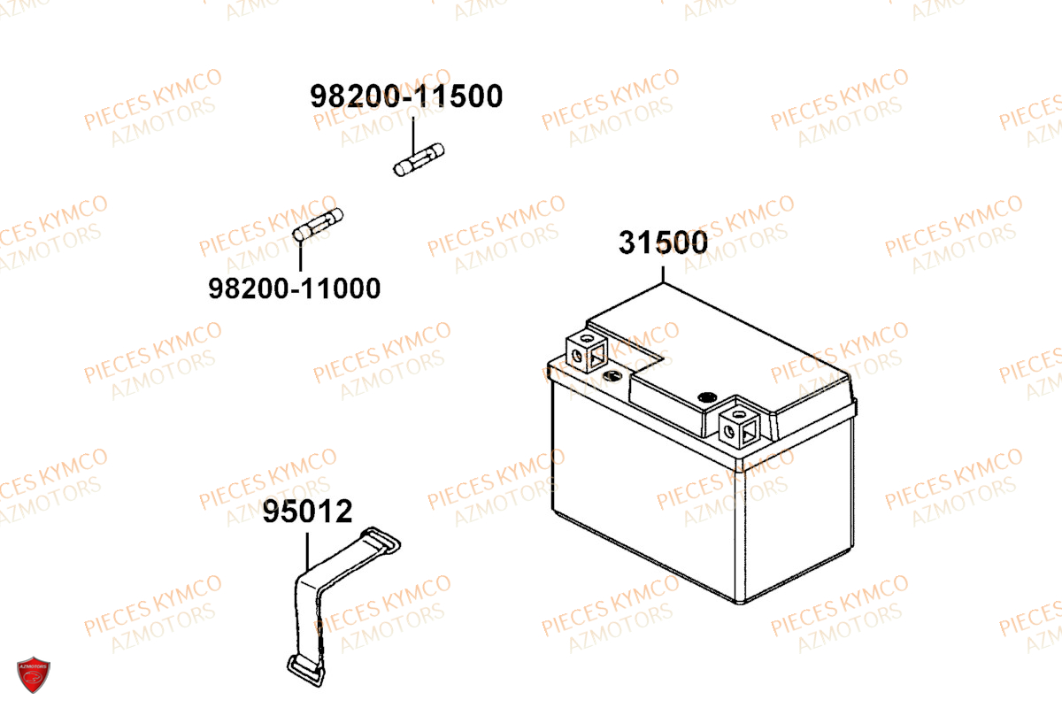 BATTERIE KYMCO AGILITY 50 16P E5