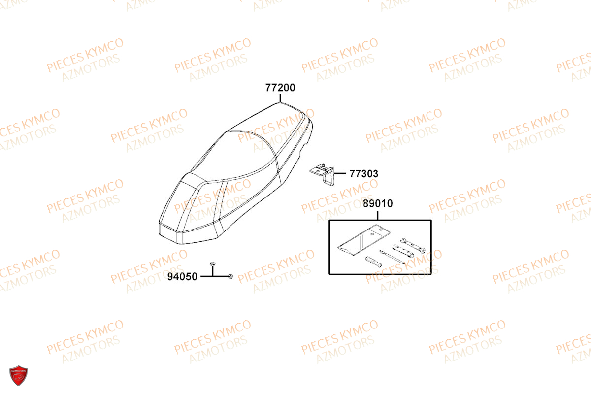 Selle KYMCO Pieces AGILITY 50 16+ EURO5 (KP10DB/KP10DC)