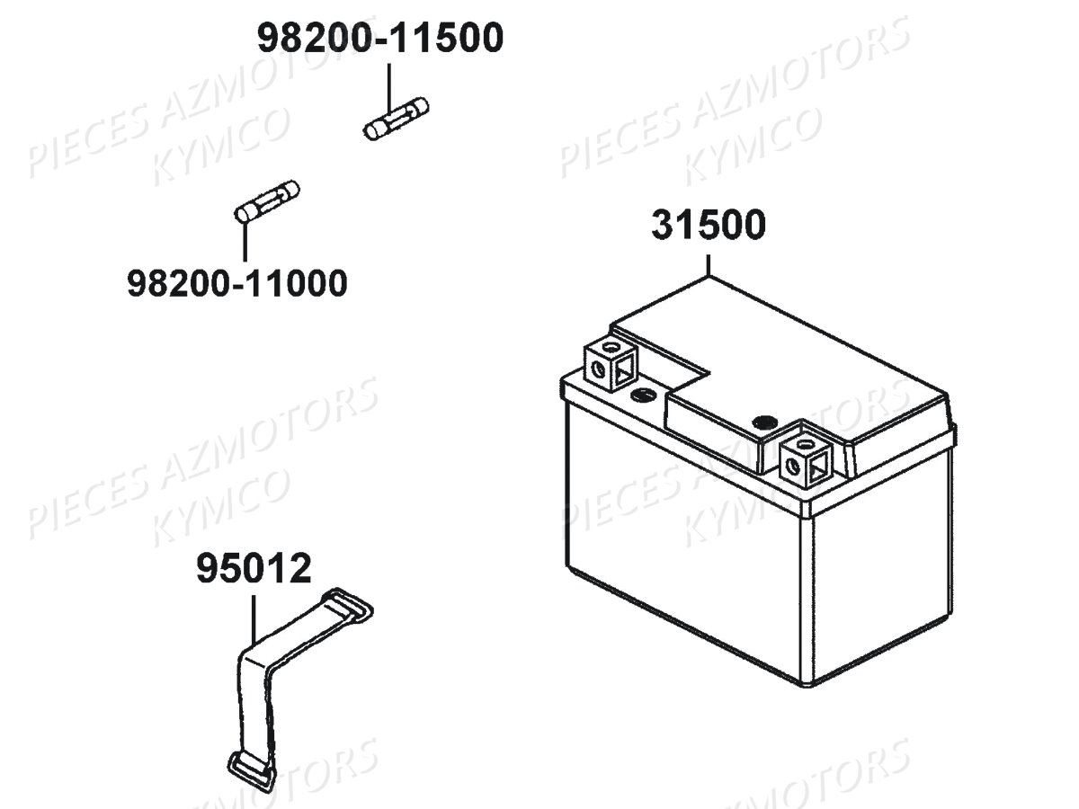 BATTERIE KYMCO AGILITY 50 16P EURO4