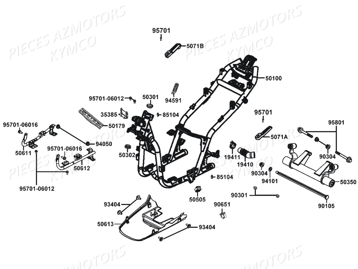 CHASSIS pour AGILITY 50 16P EURO4