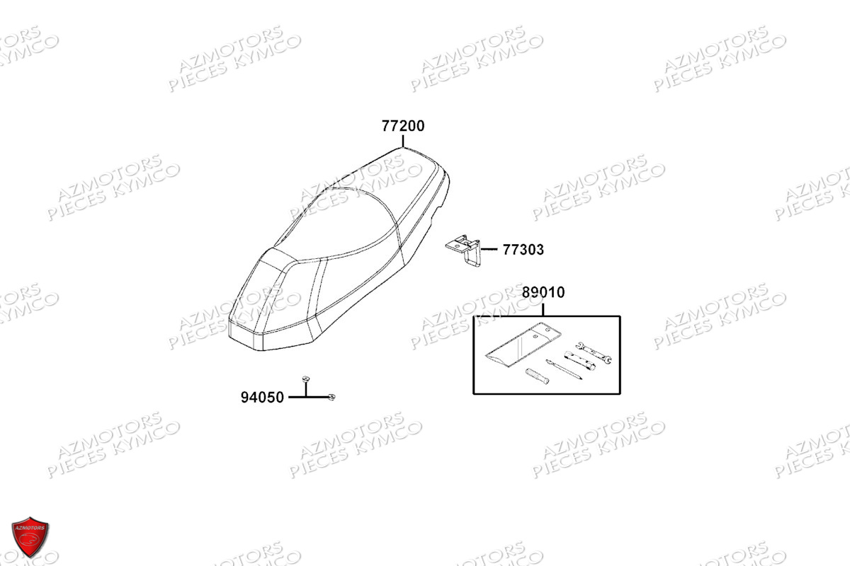 Selle KYMCO Pieces AGILITY 50 16+ EURO5 (KP10DH/KP10DJ)