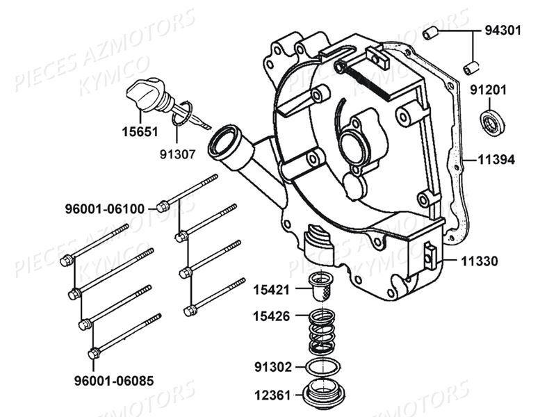 CARTER_DROIT KYMCO AGILITY 50 12 4T EURO 4 (KN10AE/KN10AB)