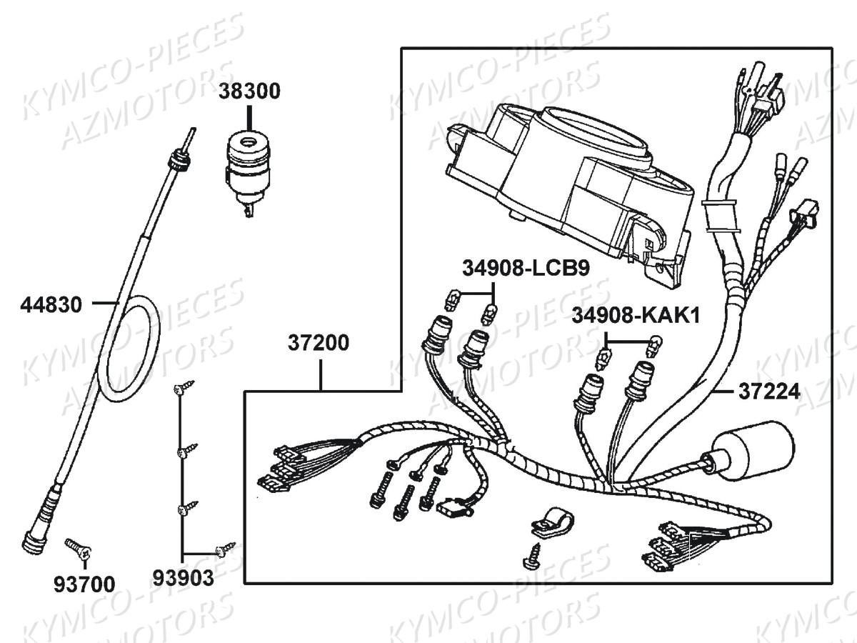COMPTEUR DE VITESSES AZMOTORS AGILITY 50 4T E4