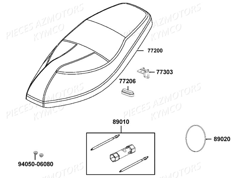 Selle KYMCO Pièces AGILITY 50 12 4T EURO4 (KN10AE/KN10AB)