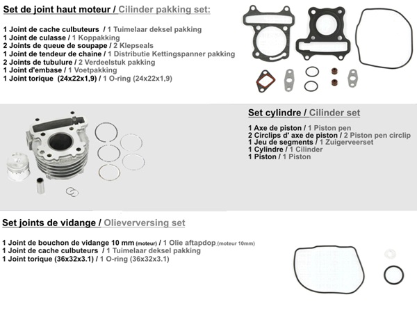 1 Set De Pieces D Origine KYMCO Pièces AGILITY 50 12 4T EURO5 (KN10EE)