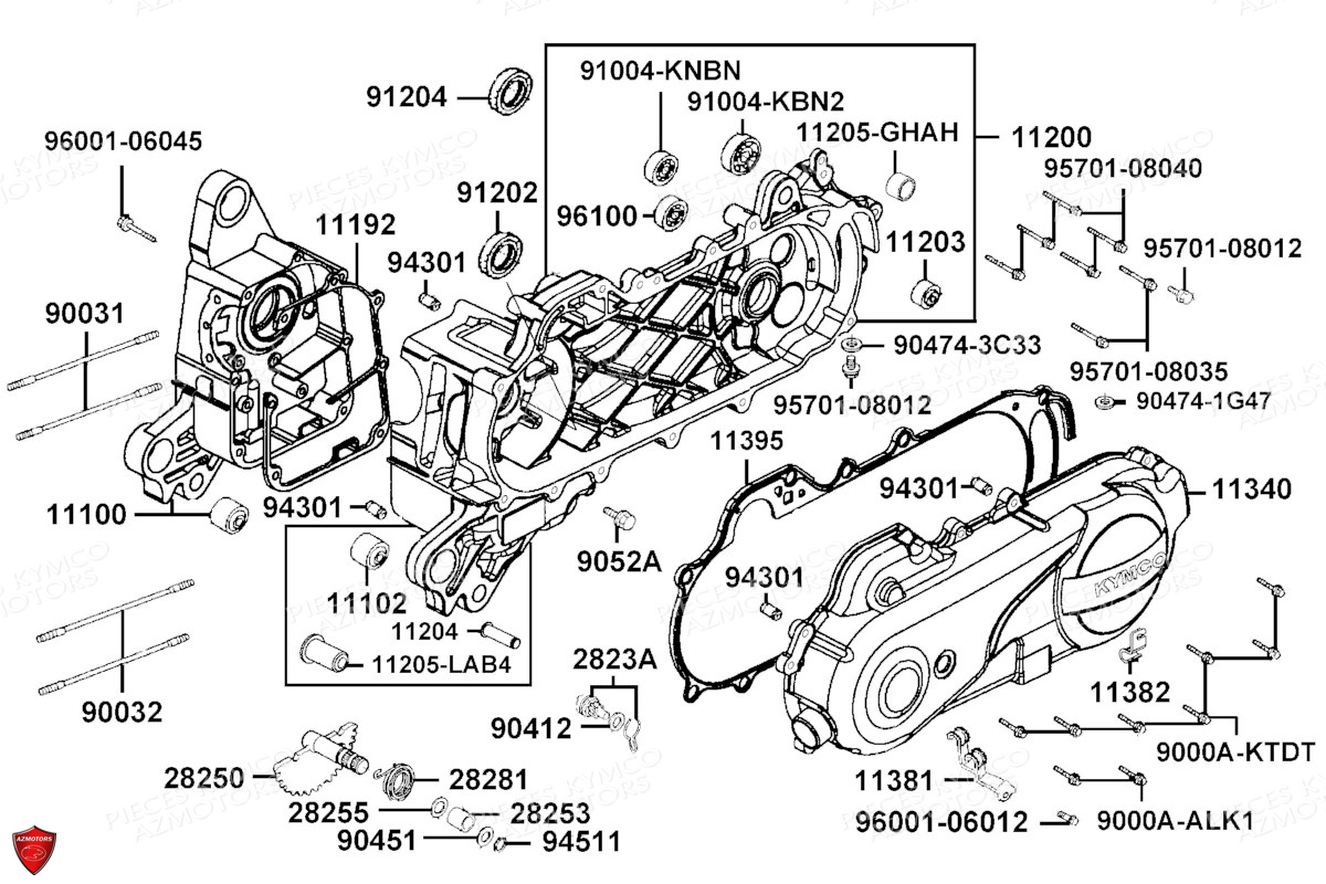 CARTERS MOTEUR pour AGILITY 50 4T E5