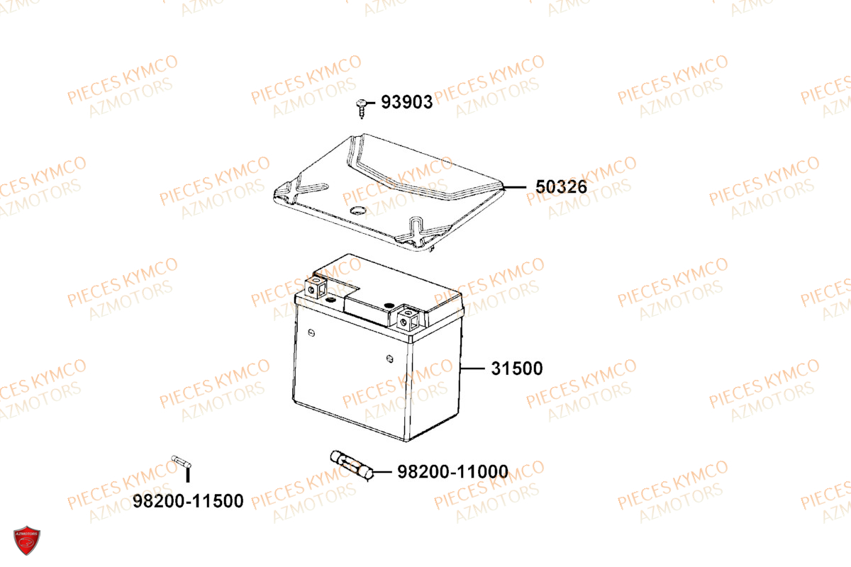 BATTERIE YTX7A-BS YUASA (ORIGINE) KYMCO pour BATTERIE de AGILITY 50 4T E5 KN10EJ