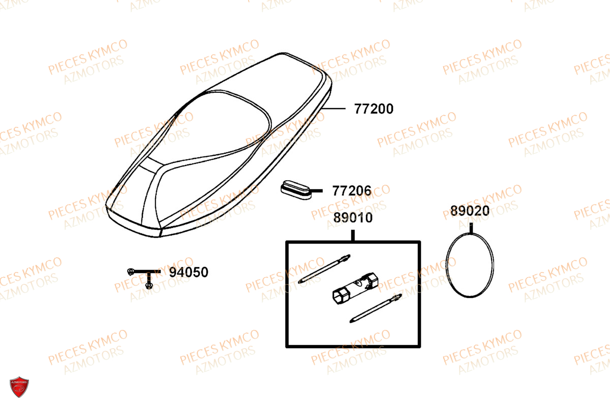 Selle KYMCO Pièces AGILITY 50 12 4T EURO5 (KN10EJ/KN10EG)