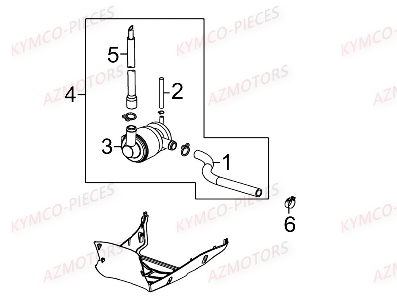 Reniflard KYMCO Pièces AGILITY 50 CARRY 4T EURO2 (KG10DK)