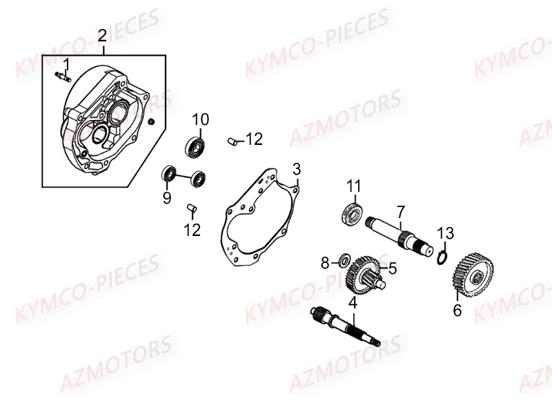 TRANSMISSION KYMCO AGILITY 50 CARRY 4T