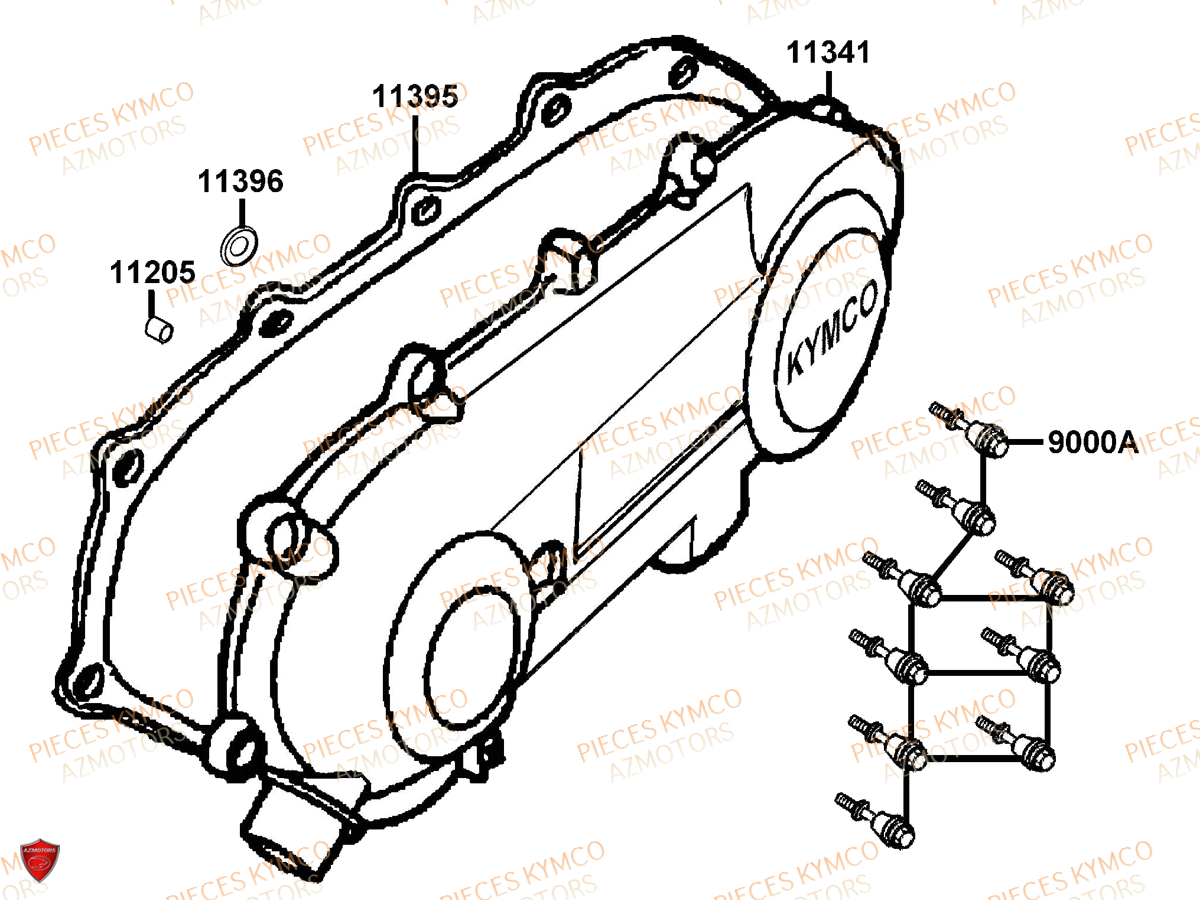 Carter Transmission KYMCO Pieces AGILITY CITY 50 16+ 2T EURO 2 (KL10DA)