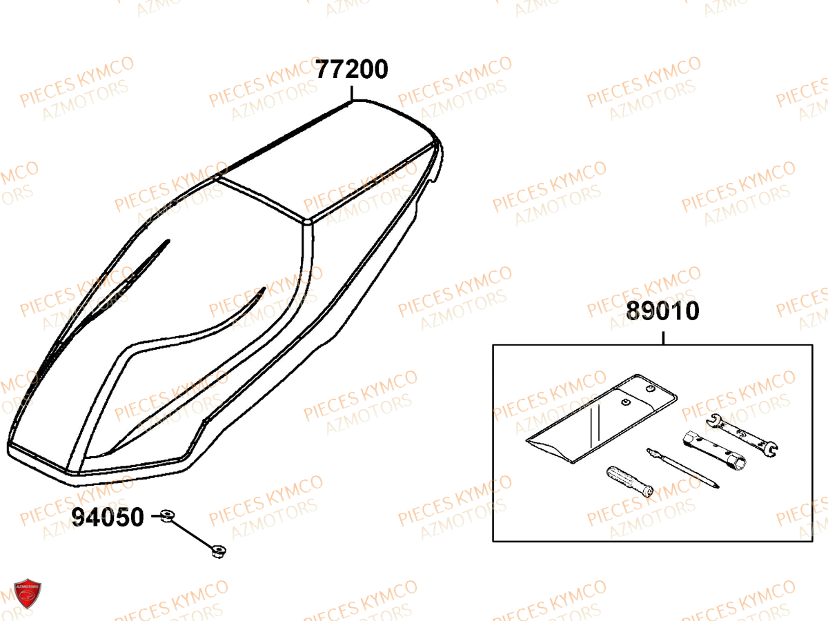 Selle KYMCO Pieces AGILITY CITY 50 16+ 2T EURO 2 (KL10DA)