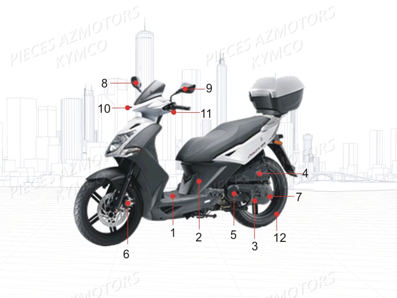 1_CONSOMMABLES_REVISION KYMCO Pieces AGILITY CITY 50 2T EURO II