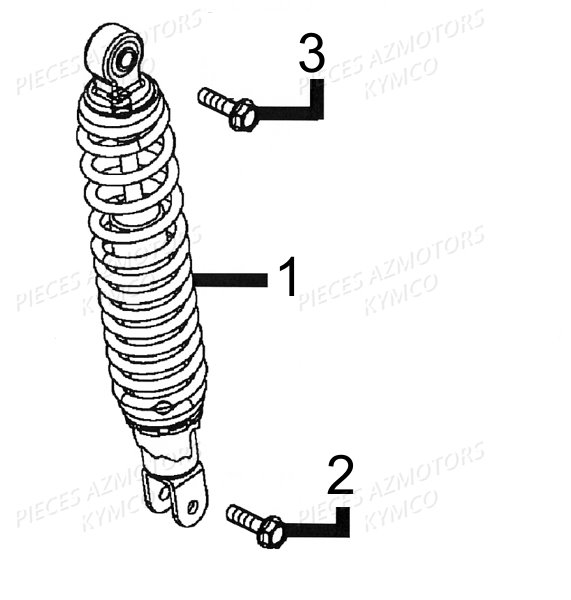 Amortisseur KYMCO Pieces AGILITY CITY 50 2T EURO II