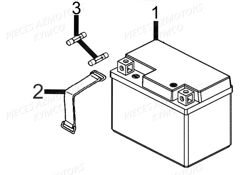 Batterie KYMCO Pieces AGILITY CITY 50 2T EUROII (KF10BA)