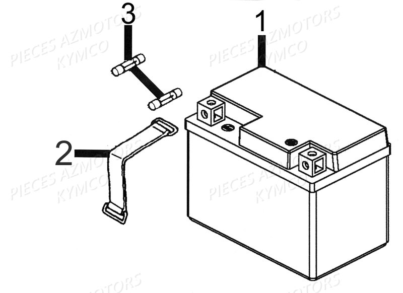 Batterie KYMCO Pieces AGILITY CITY 50 2T EURO II