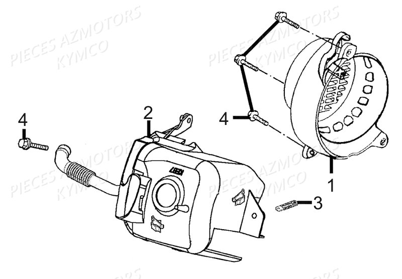 Carter De Refroidissement KYMCO Pieces AGILITY CITY 50 2T EUROII (KF10BA)