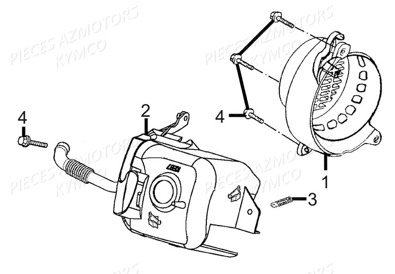 Carter De Refroidissement KYMCO Pieces AGILITY CITY 50 2T EURO II