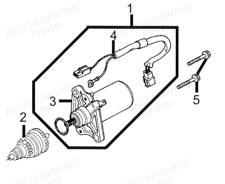 Demarreur KYMCO Pieces AGILITY CITY 50 2T EUROII (KF10BA)