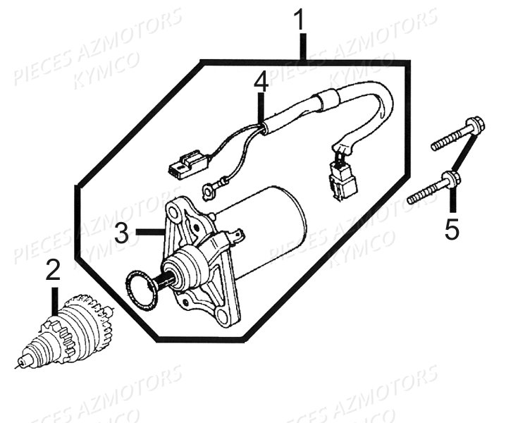 Demarreur KYMCO Pieces AGILITY CITY 50 2T EURO II