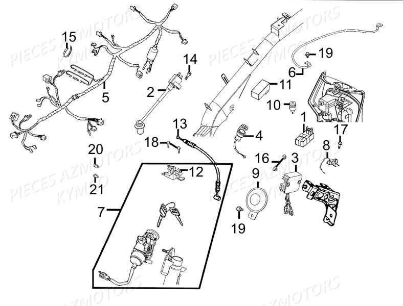 Equipement Electrique KYMCO Pieces AGILITY CITY 50 2T EURO II