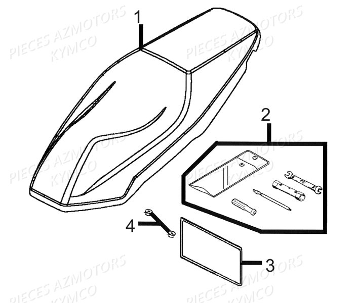 Selle KYMCO Pieces AGILITY CITY 50 2T EURO II