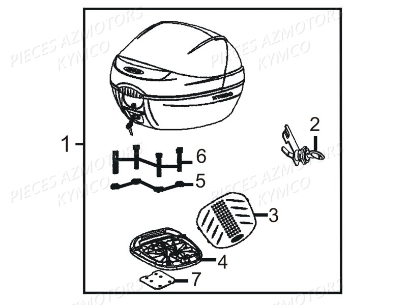 Top Case Shad KYMCO Pieces AGILITY CITY 50 2T EUROII (KF10BA)