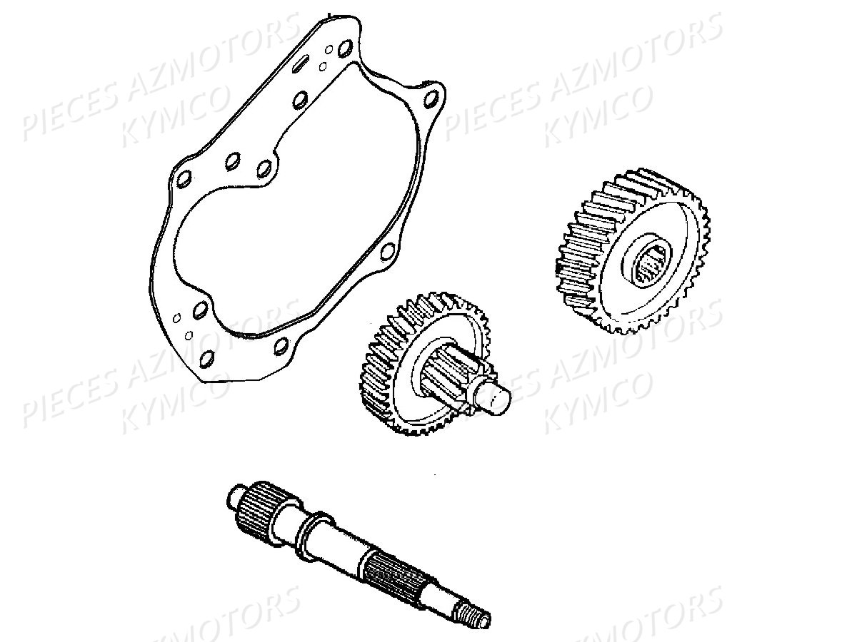 1 Set Transmission KYMCO Pièces AGILITY CITY 50 4T EURO2 (KL10BA)