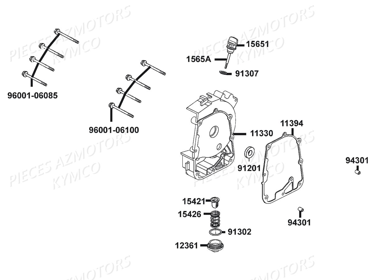 CARTER_DROIT KYMCO CITY 50 AGILITY 4T EURO 2 (KL10BA)