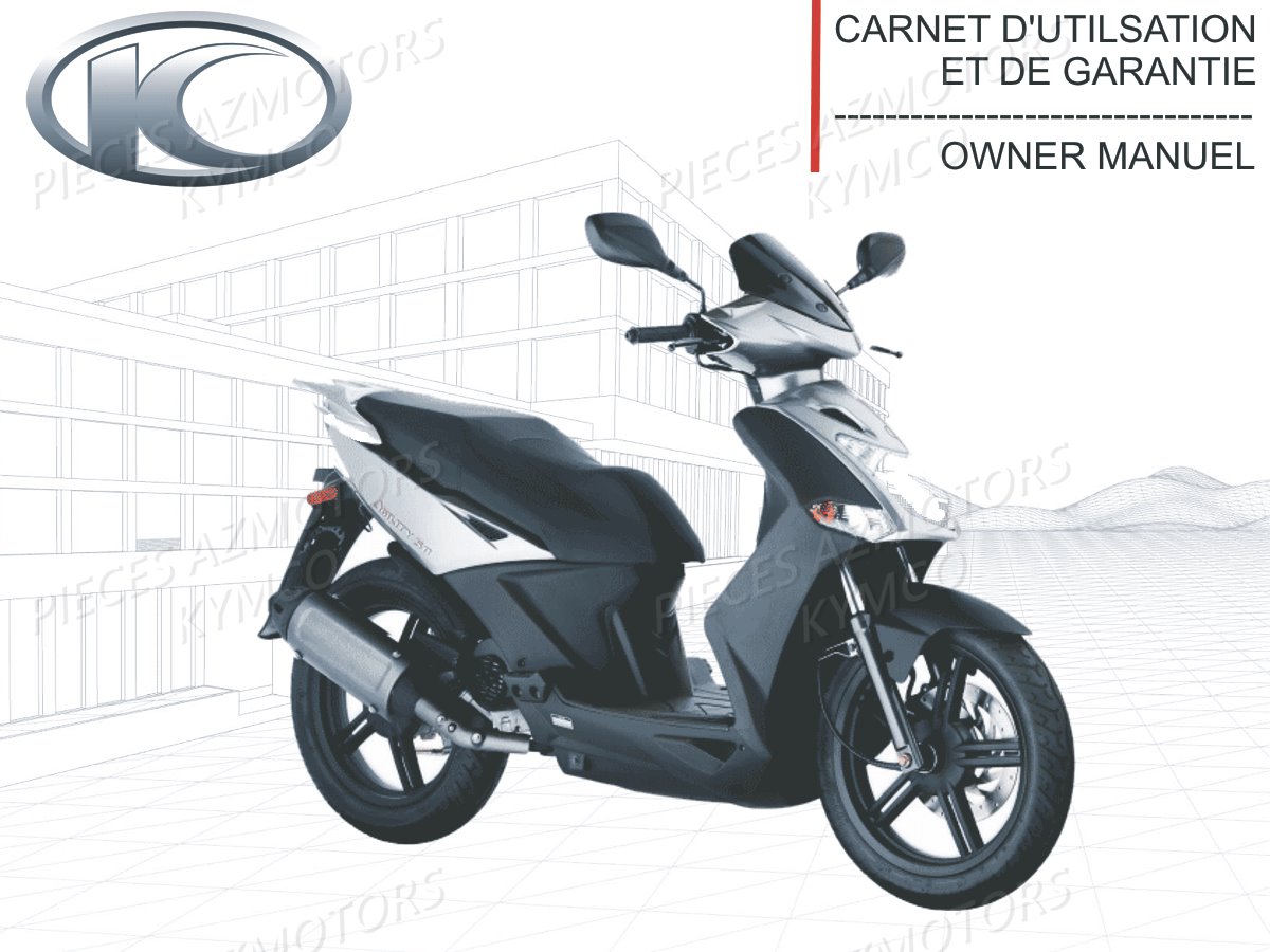 Manuel Utilisateur KYMCO Pièces AGILITY CITY 50 4T EURO2 (KL10BA)