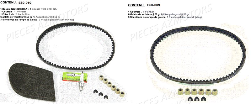 1 Set Entretien KYMCO Pieces AGILITY 50 FR 2T EURO2 (KE10CA/KE10CH)