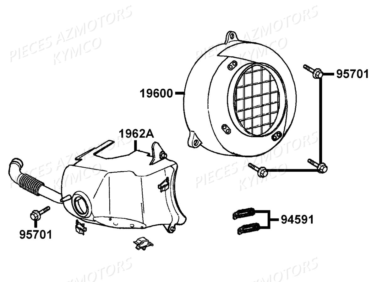 Carter De Refroidisssement KYMCO Pieces AGILITY 50 FR 2T EURO2 (KE10CA/KE10CH)