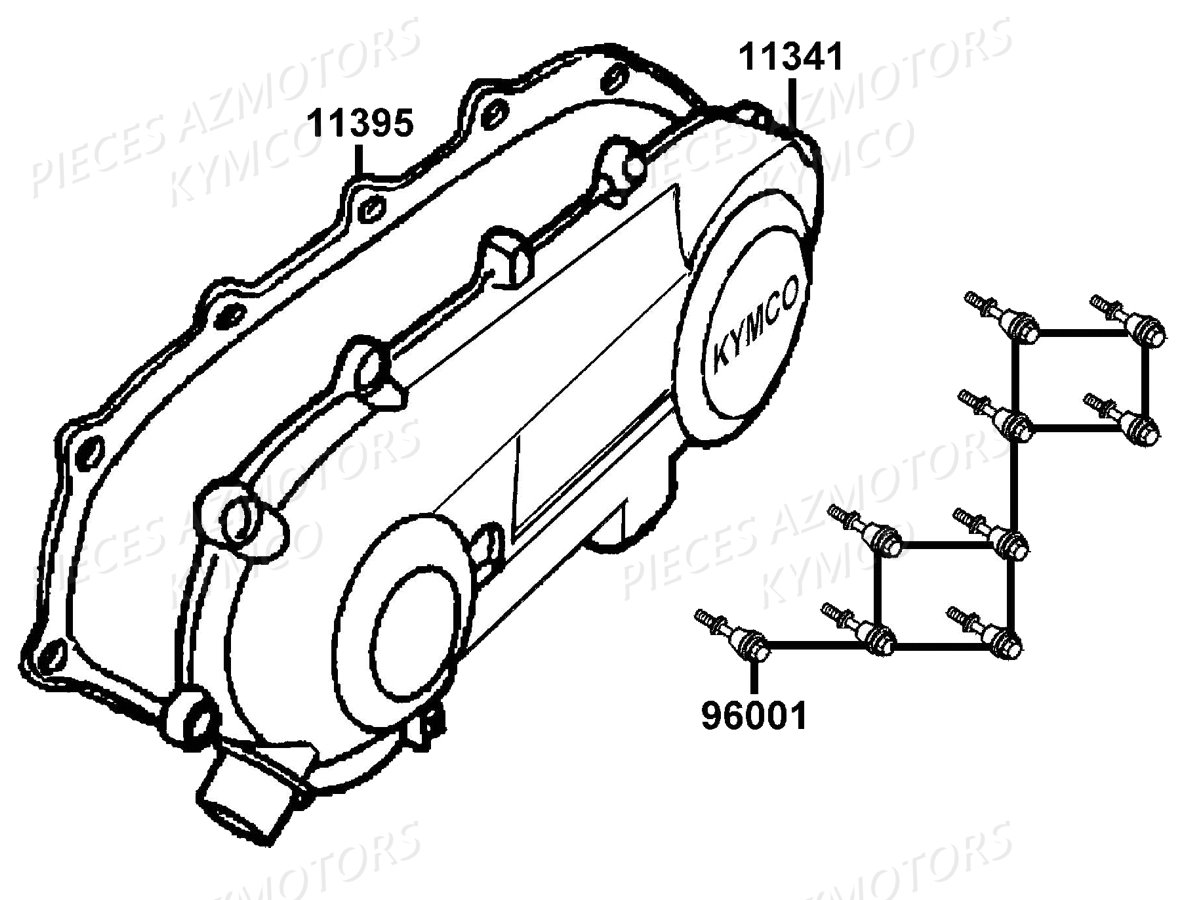 Carter De Transmission KYMCO Pieces AGILITY 50 FR 2T EURO2 (KE10CA/KE10CH)