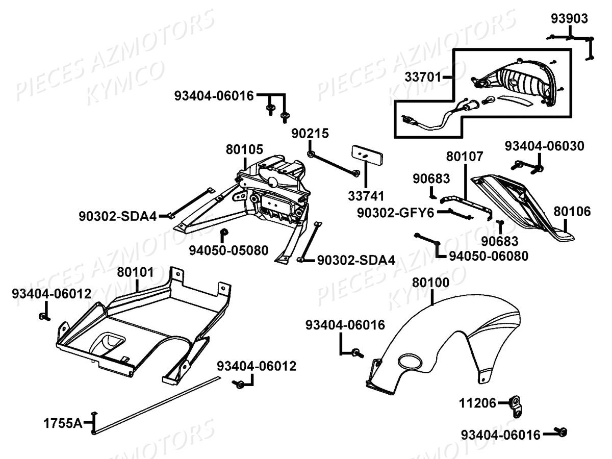 Feu Arriere KYMCO Pieces AGILITY 50 FR 2T EURO2 (KE10CA/KE10CH)