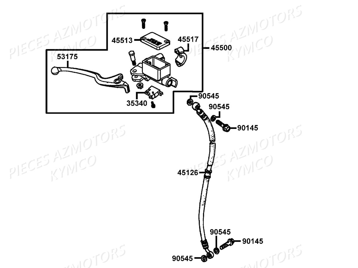 Freins Avant KYMCO Pieces AGILITY 50 FR 2T EURO2 (KE10CA/KE10CH)