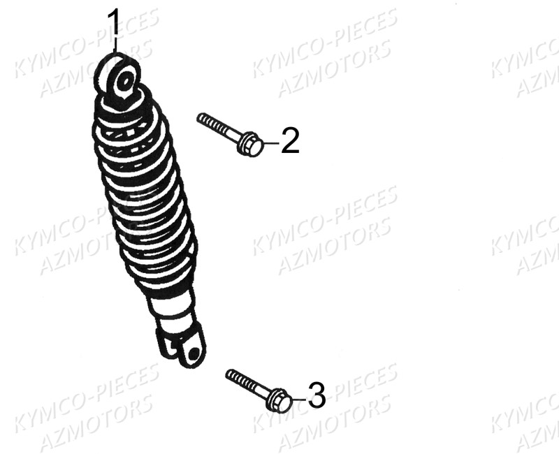 Amortisseur KYMCO Pieces AGILITY 50 - LA POSTE -