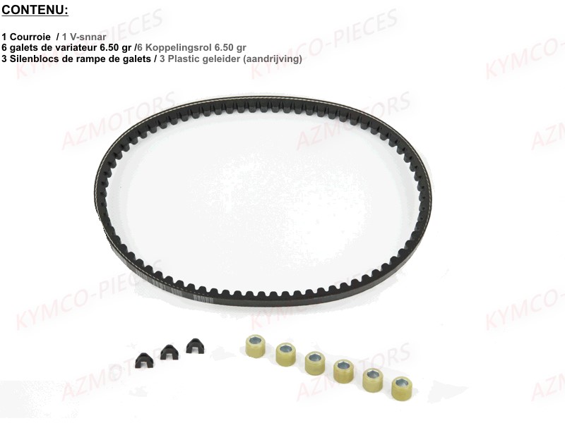 1.SET DE TRANSMISSION AZMOTORS AGILITY 50 MMC 12P