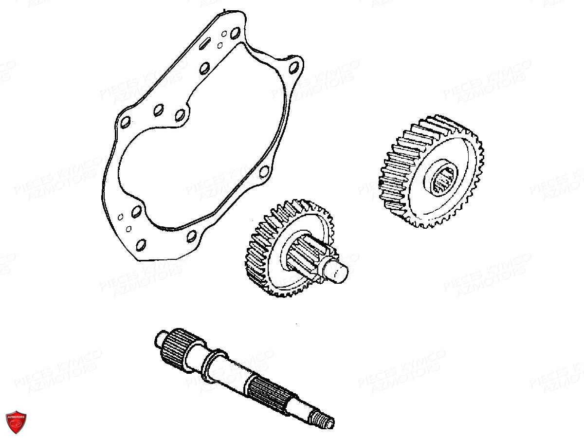 1 Set De Transmission KYMCO Pieces AGILITY 50 MMC 12 4T EURO2 (KG10CU)