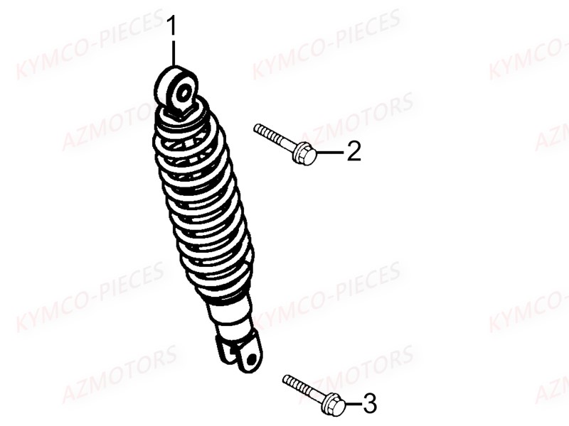 AMORTISSEUR ARRIERE AZMOTORS AGILITY 50 MMC 12P