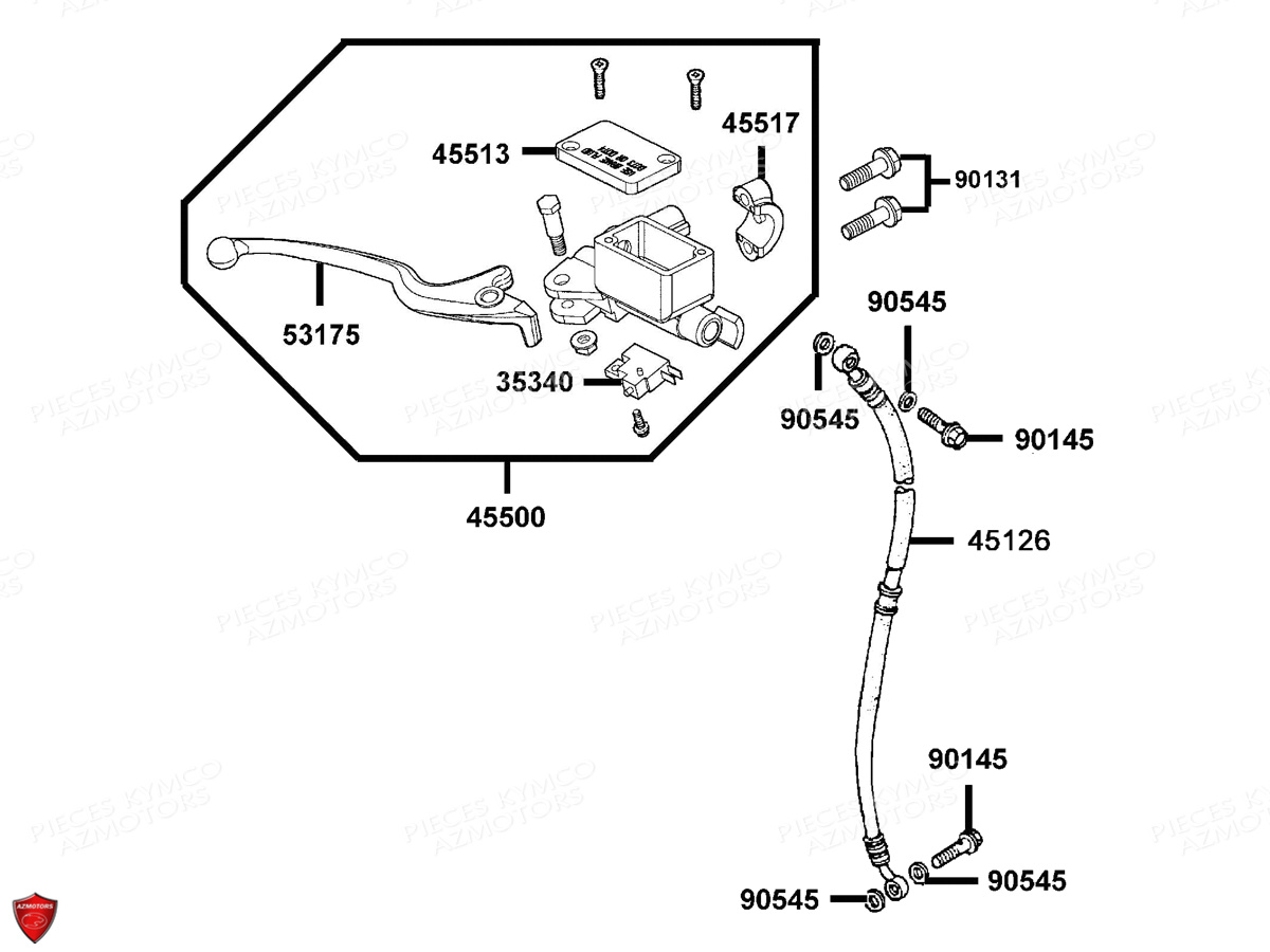 Freins Avant KYMCO Pieces AGILITY 50 MMC 12 4T EURO2 (KG10CU)